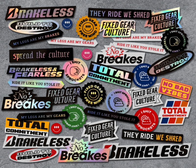 Fixed Gear Sticker Pack Hologram & Color
