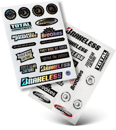 Brakeless / No Brakes Sticker Pack