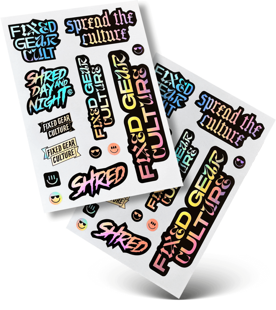 Fixed Gear Sticker Pack - Fixie No Brakes Sticker | Fixed Gear Culture